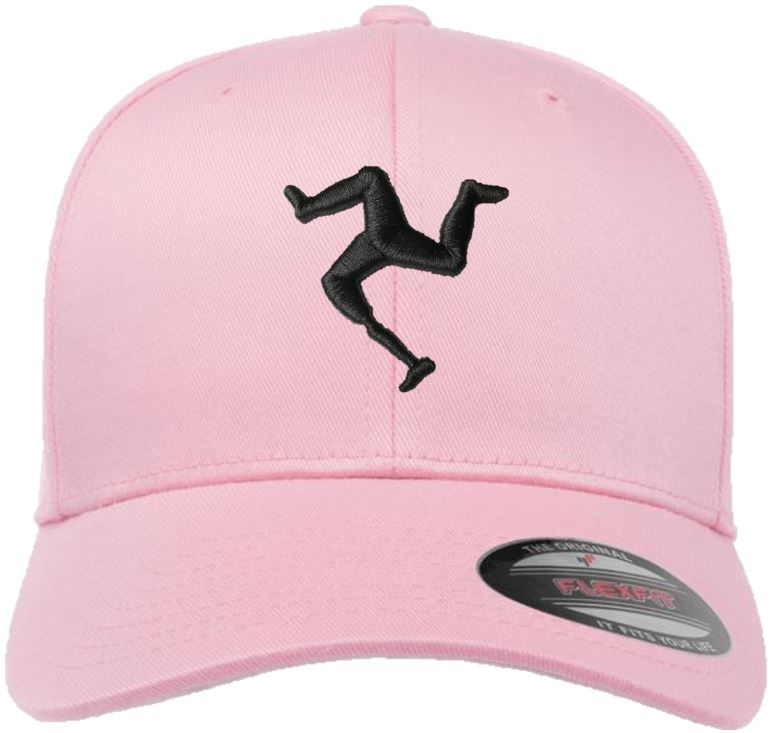 TRISKELE CURVED HAT - Black With Logo BILL Pink FLEXFIT® –