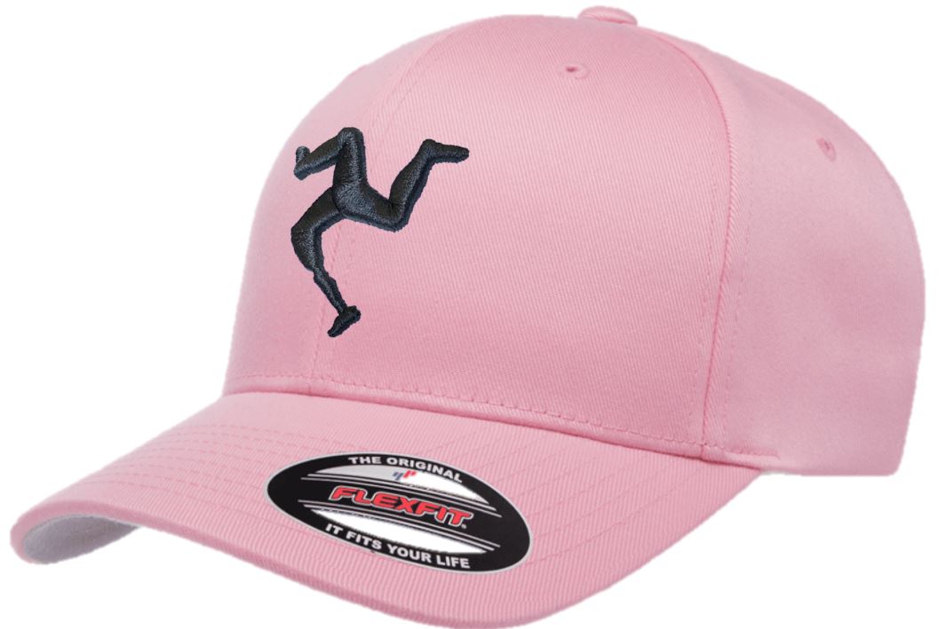TRISKELE CURVED BILL FLEXFIT® HAT - – Black With Pink Logo