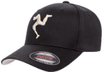 TRISKELE CURVED BILL FLEXFIT® HAT - Black With White Logo