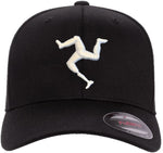 TRISKELE CURVED BILL FLEXFIT® HAT - Black With White Logo