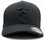 TRISKELE CURVED BILL FLEXFIT® HAT - Black with Black Logo