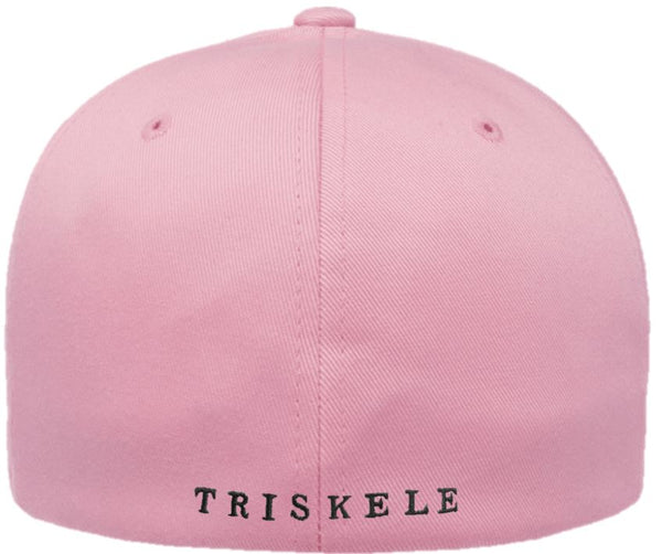 TRISKELE CURVED BILL FLEXFIT® HAT - Pink With Black Logo –